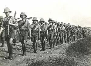 British troops marching to Baghdad, Mesopotamia, WW1