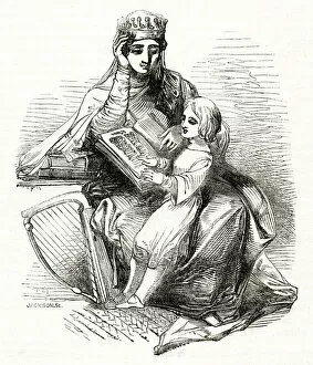Images Dated 20th February 2020: The British Valhalla -- King Alfred reading to his mother
