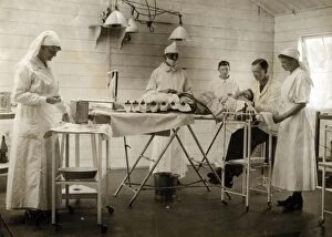 British Western Front in France - Base Hospital operating th