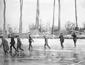 Mats Prints: British working party on ice, Western Front, WW1