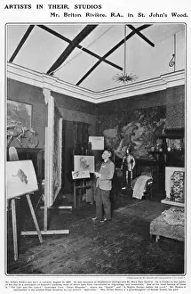 Briton Prints: Briton Riviere in his studio