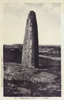 Megalithic Prints: Brittany, France - Menhir standing stone at Tregastel