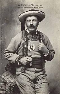 Curled Prints: Brittany, France - Traditional male costume - Douarnenez