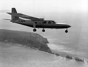 Needles Prints: Britten-Norman BN2A-25 Islander G-BDPR over the Needle