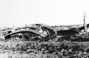 Wrecked Collection: Brittish tanks wrecked at Gonnelieu, - WW1