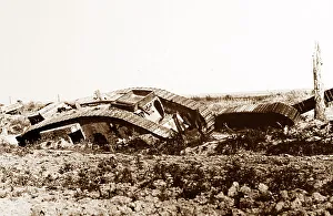 Brittish tanks wrecked at Gonnelieu, - WW1