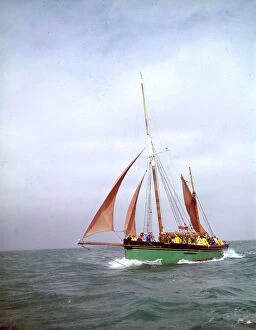 Sail Collection: Brixham fishing trawler, Provident, at sea