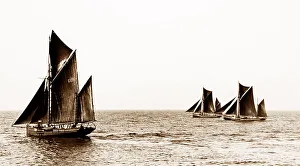 Brixham Prints: Brixham trawlers, Victorian period