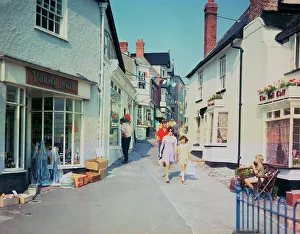Lyme Prints: Broad Street from Bell Cliff, Lyme Regis