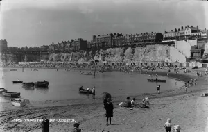 Umbrellas Prints: Broadstairs Bay in 1919