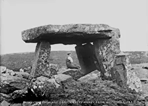 Cromlech Prints: Broadstone Cromlech, Craigs, Ballymoney, from West