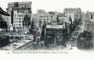 Jenkins Prints: Broadway and 5th Avenue North from Madison Square - New York