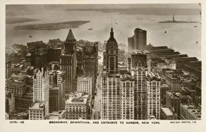 Broadway Gallery: Broadway, Downtown and the Entrance to the Harbour, New York
