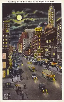 Nigh Time Prints: Broadway looking north from 38th Street