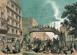 New York Gallery: Broadway, N.Y. 1852. Genins new bridge