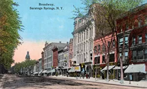 1910s Gallery: Broadway, Saratoga Springs, New York State, USA