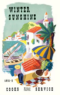 Images Dated 20th February 2020: Brochure front cover advertising Thomas Cooks World Travel Service, 1951-2 Date