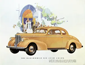 Brochure illustration, Oldsmobile Six