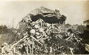 Skeletons Prints: Broken Mass grave at Skiathos, Greece