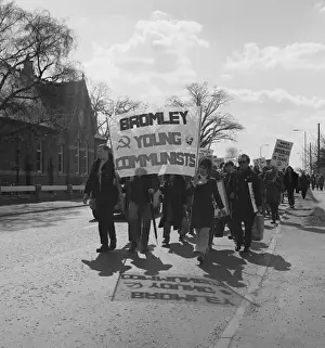 Bromley Young Communists on a CND march