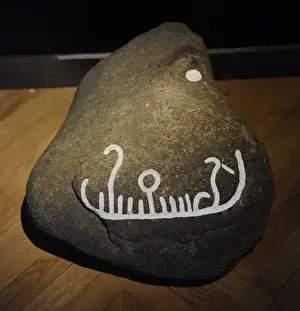 Navigate Prints: Bronze Age. Rock carving from Jaegersborg Dyrehave north of