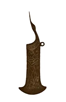 Carthaginian Prints: Bronze cutthroat razor shaped as a duck. Carthaginian