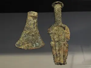 Utensil Prints: Bronze dagger and axe blade of bronze. Vigerslev. 2000-1700