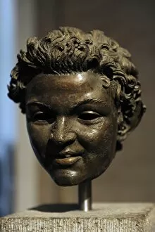 Images Dated 29th December 2012: Bronze head from the statue of a satyr. About 100 BC