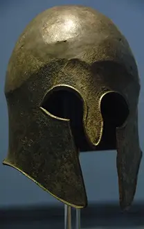 Protection Prints: Bronze helmet of Corinthian type. 5th century B. C. Olympia A