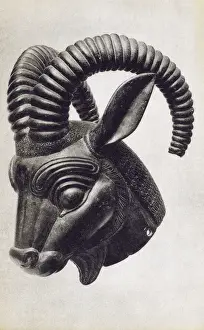 Metalworking Prints: Bronze Ibex Head - Achaemenid, Persia 6th-5th century BC
