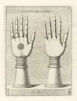 Ridolfino Venuti Prints: Bronze manus standard used by Roman legions
