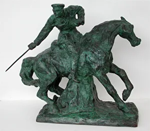 Salon Collection: Bronze sculpture of a WWI British trooper