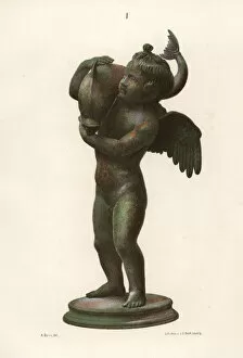 Bronze statue of an Amorino (infant cupid)