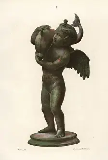 Belles Prints: Bronze statue of an Amorino (infant cupid)