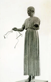 Bronze Collection: Bronze Statue of The Charioteer (c. 470 BC) - Delphi, Greece