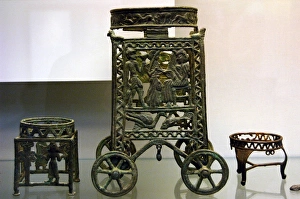 Images Dated 6th April 2008: Bronze wheeled vessel-stand. 1225-1100 BC. Made in Cyprus