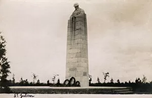 Ypres Gallery: Brooding Soldier - Canadian Memorial, Vancouver Corner - WWI