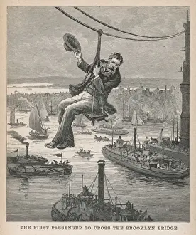 Suspended Prints: Brooklyn Bridge 1876