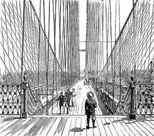 Images Dated 15th December 2004: The Brooklyn Bridge, New York, 1883