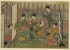 Brothel Prints: A brothel in Shinagawa: first page of a Shunga set