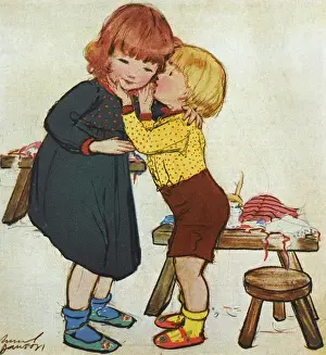Whispering Prints: Brother and sister by Muriel Dawson