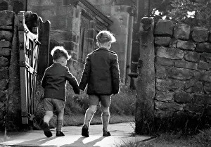 Togetherness Prints: Brothers holding hands in the 1930s
