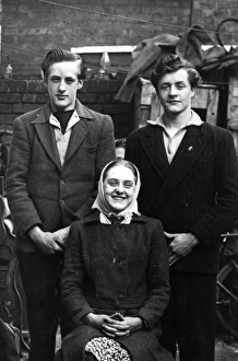 Images Dated 16th June 2011: Two brothers and their sister in a backyard