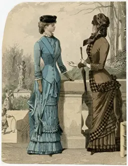 Toque Prints: Brown or Blue Dress 1882