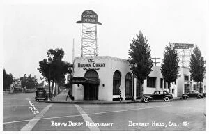 Pylon Gallery: Brown Derby Restaurant, Beverly Hills, California, USA