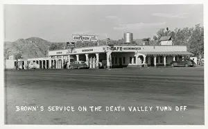 Browns Prints: Brown's Service, Baker, Shoshone, California, USA