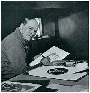 Cartoonist Gallery: Bruce Bairnsfather drawing 1939