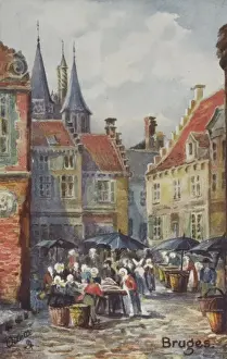 Market Place Prints: Bruges, Belgium