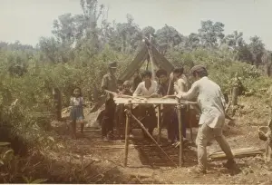 Woodwork Prints: Brunei scouts at camp
