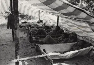 Borneo Prints: Brunei scouts in a tent